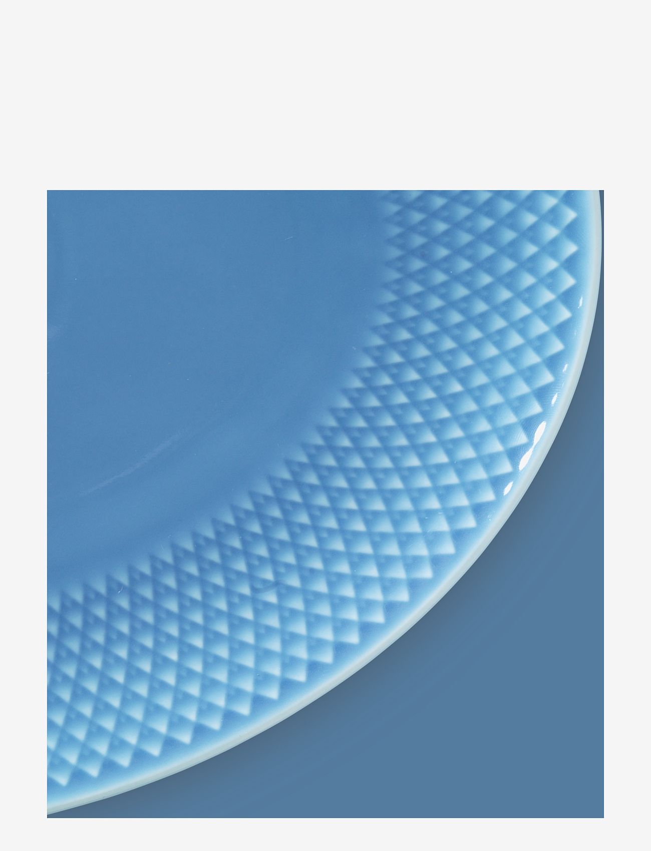 Lyngby Porcelæn - Rhombe Color Ovalt serveringsfad 28.5x21.5 blå - køb efter pris - blue - 2