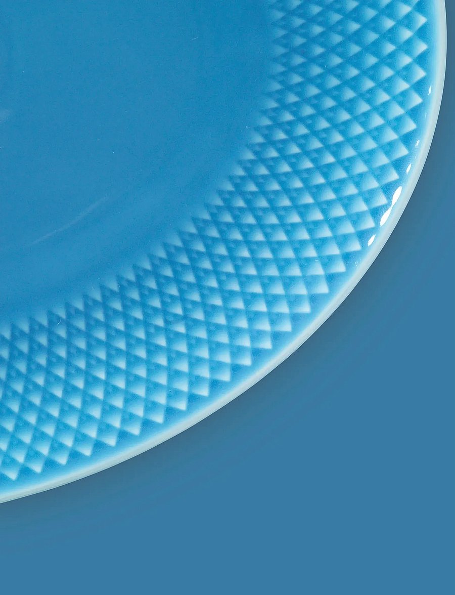 Lyngby Porcelæn - Rhombe Color Oval serving dish 28.5x21.5 blue - blue - 4