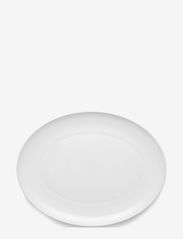 Rhombe Ovalt serveringsfad 42x32 hvid - WHITE