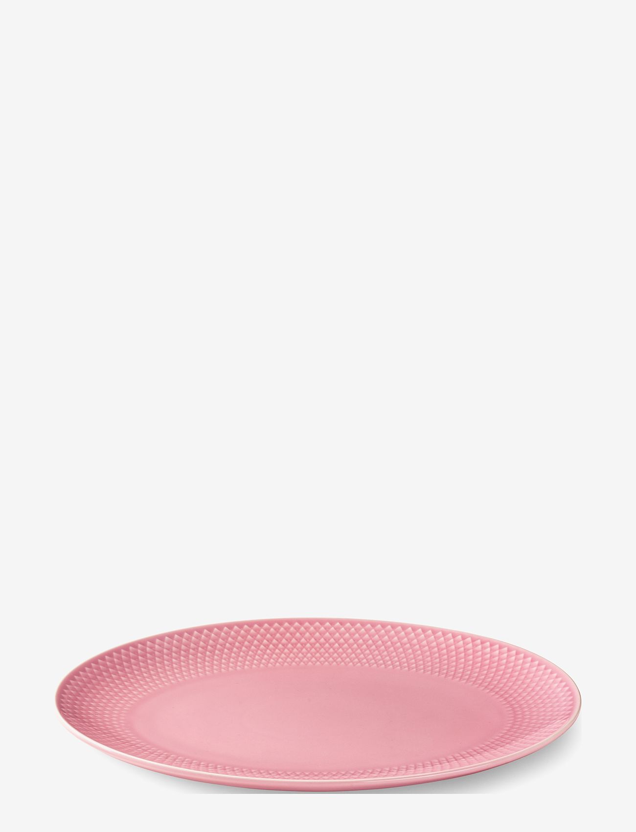 Lyngby Porcelæn - Rhombe Color Oval serving dish 28.5x21.5 - pietų lėkštės - rose - 0