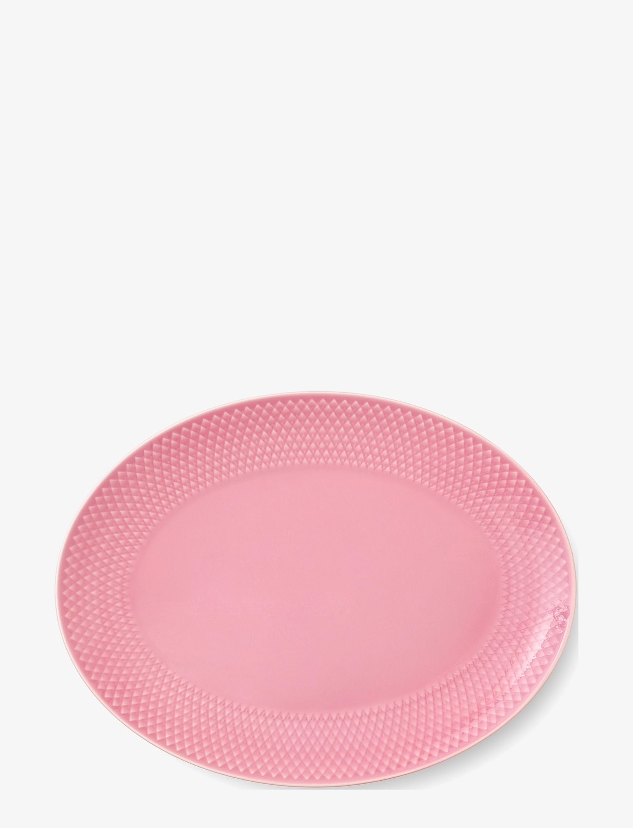 LYNGBY PORCELÆN Rhombe Color Ovalt Serveringsfad 28.5X21.5 Pink - 28X21.5CM - Unisex