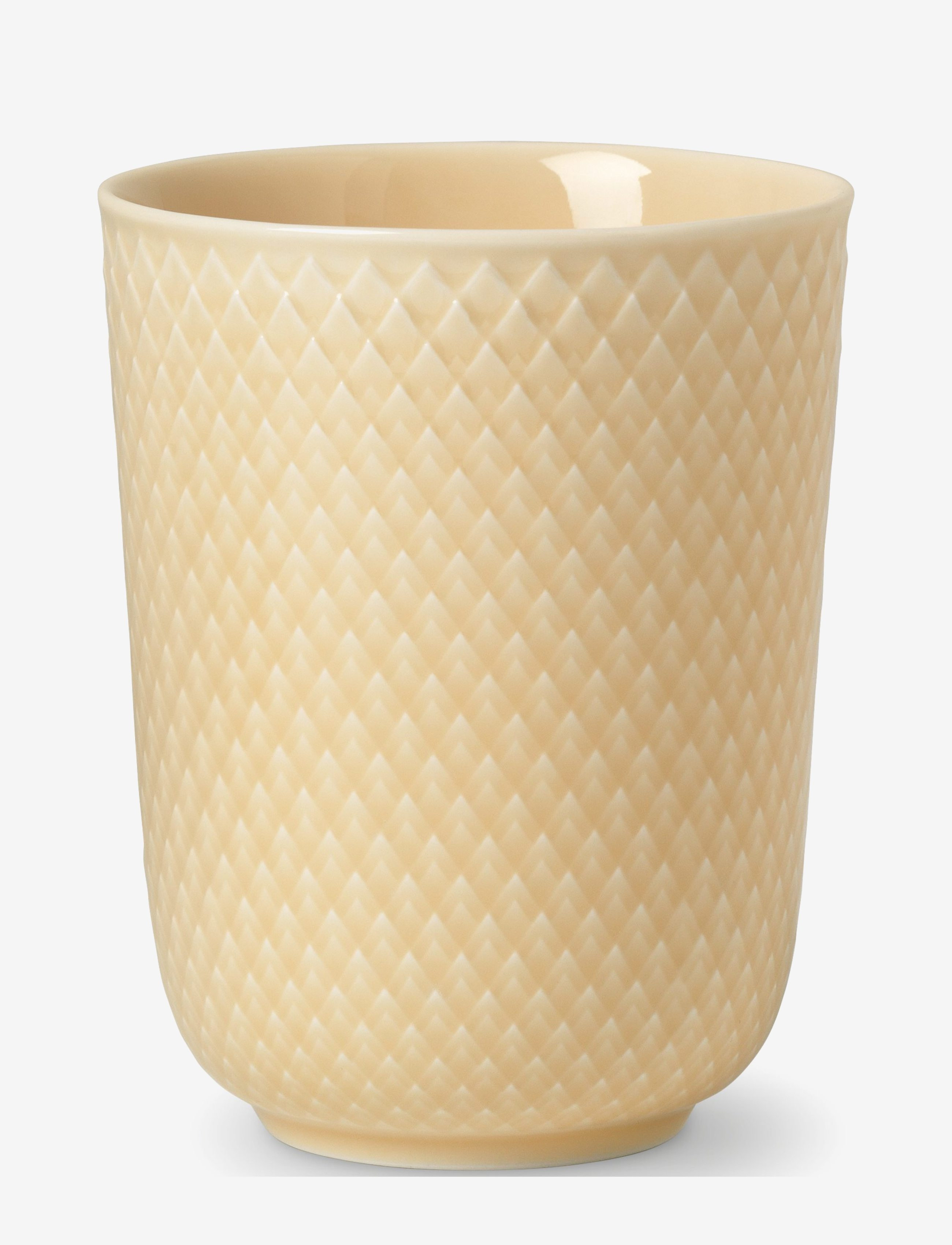 Lyngby Porcelæn Rhombe Color Krus 33 Cl, Coffee Kop, Gul, Str: 33 CL