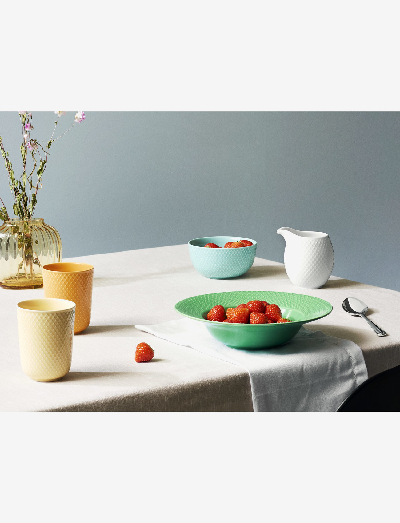 Lyngby Porcelæn - Rhombe Color Mug 33 cl - mažiausios kainos - sand - 1