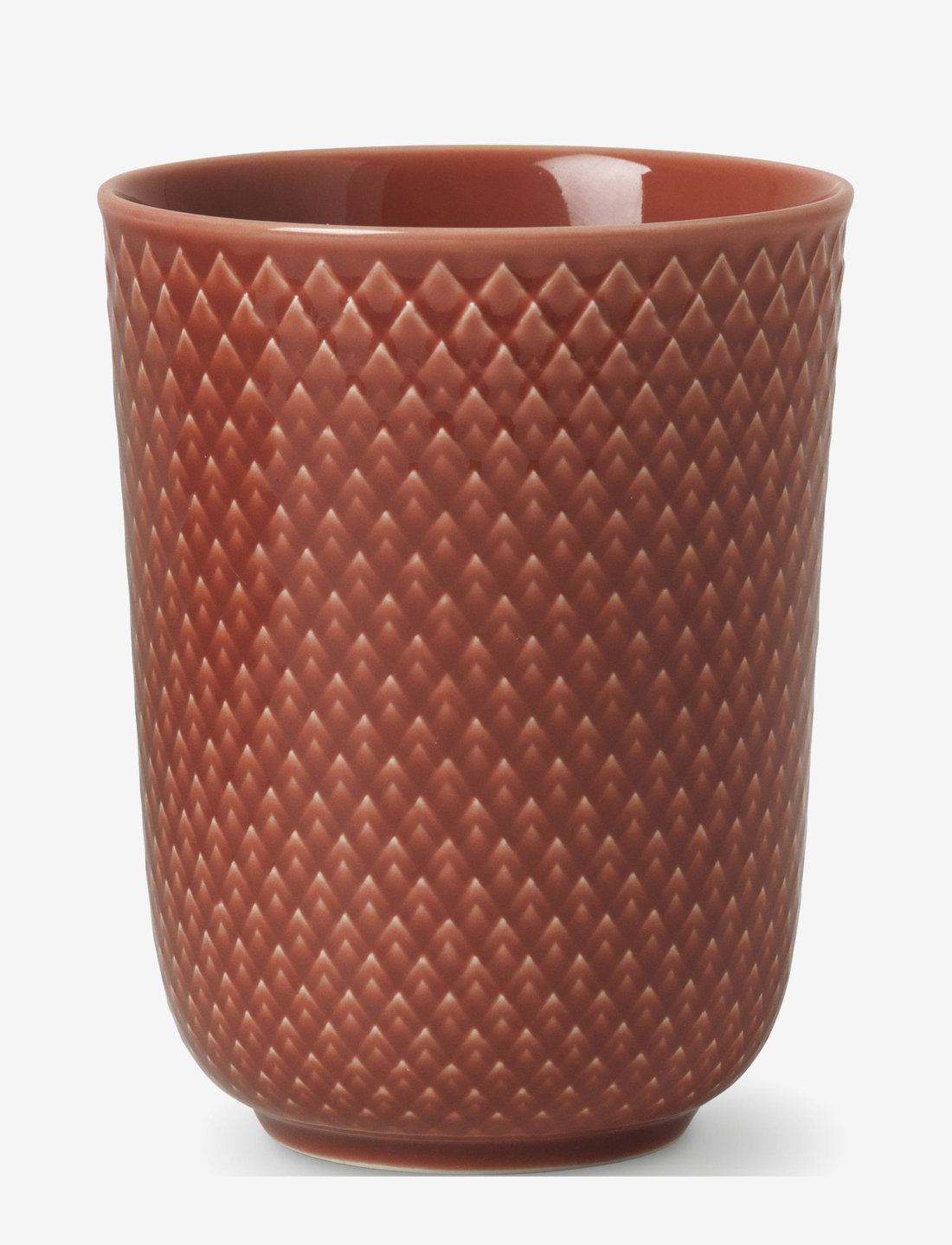 Lyngby Porcelæn - Rhombe Color Mug 33 cl - kaffekopper - terracotta - 0