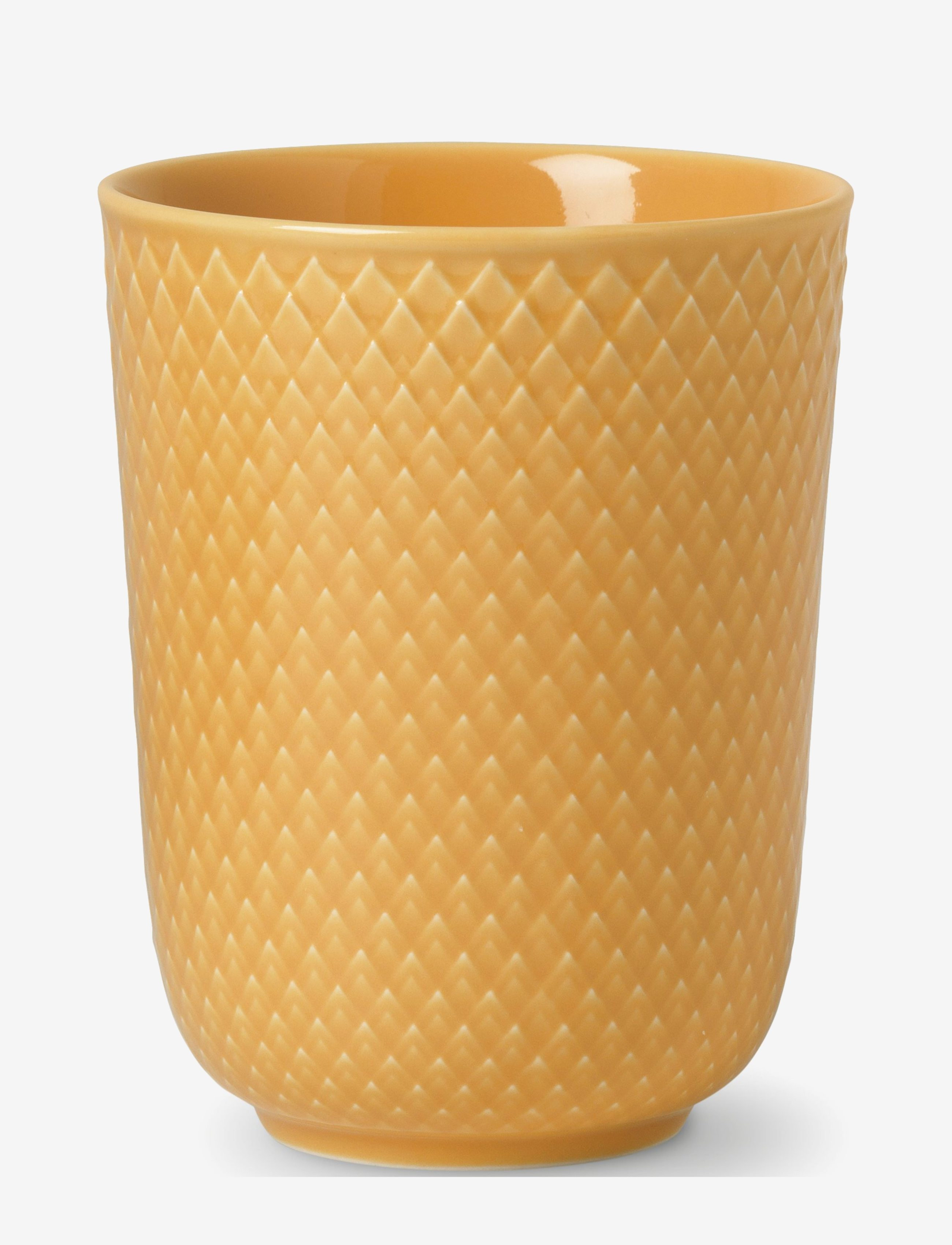 Lyngby Porcelæn Rhombe Color Krus 33 Cl, Coffee Kop, Gul, Str: 33 CL