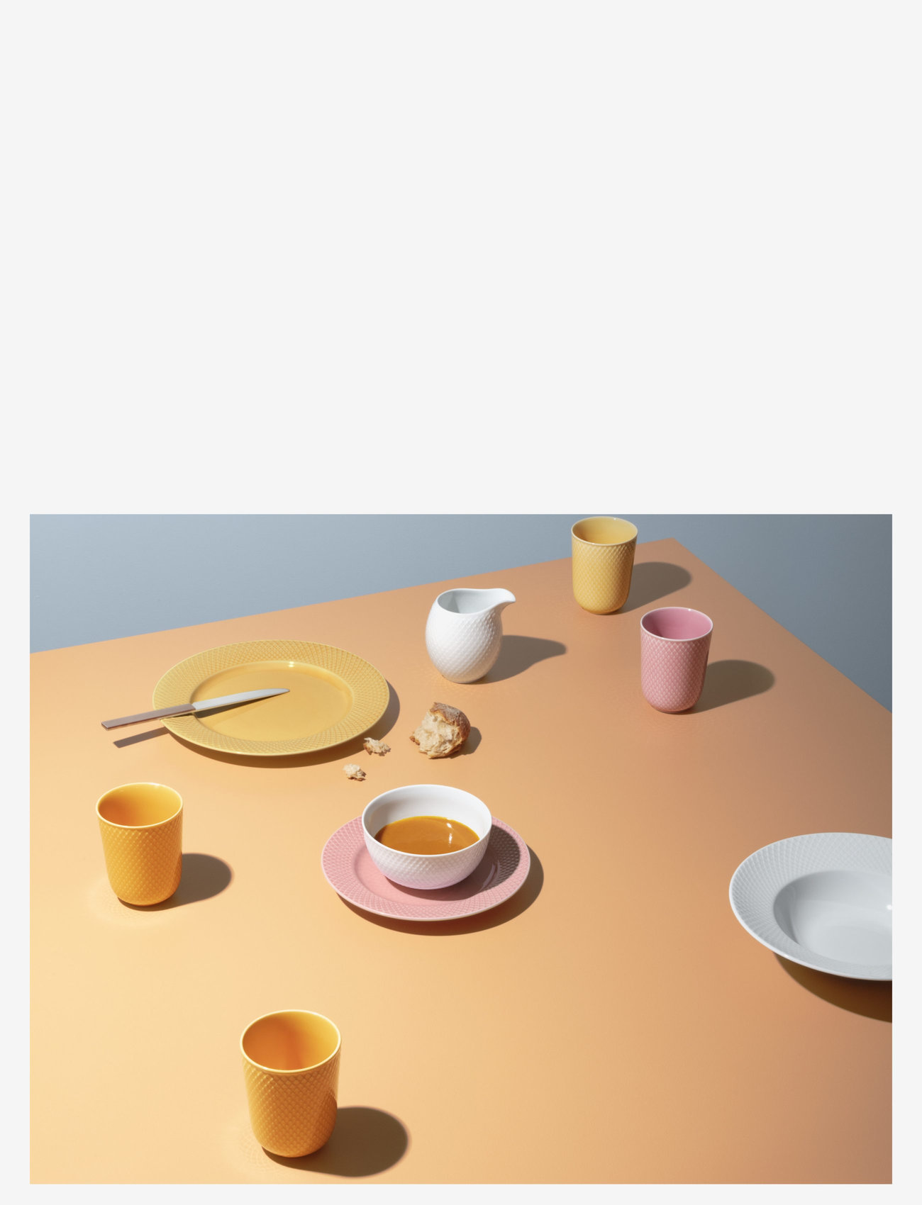 Lyngby Porcelæn - Rhombe Color Mug 33 cl - kahvikupit - yellow - 1