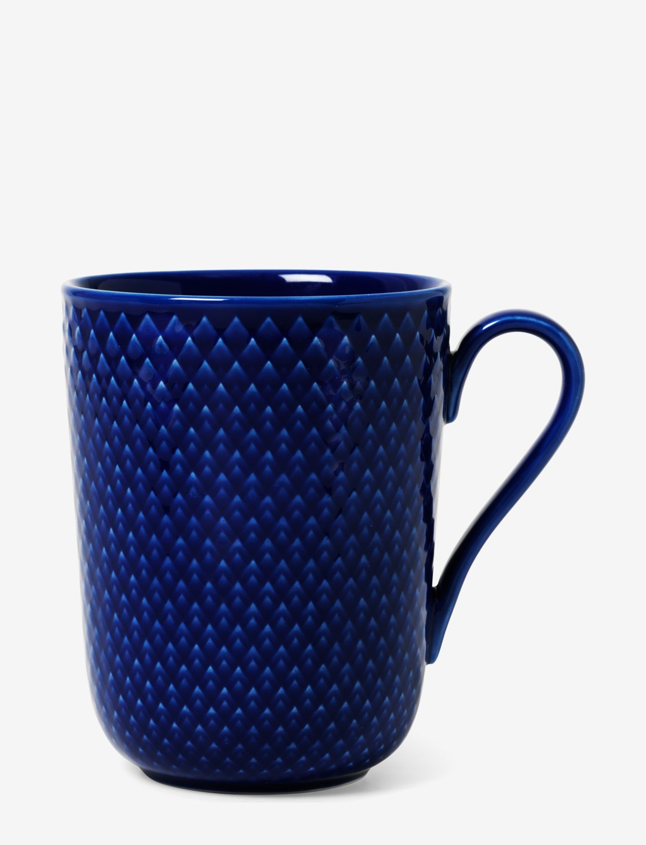 Lyngby Porcelæn - Rhombe Color Kopp med hank 33 cl - de laveste prisene - dark blue - 0