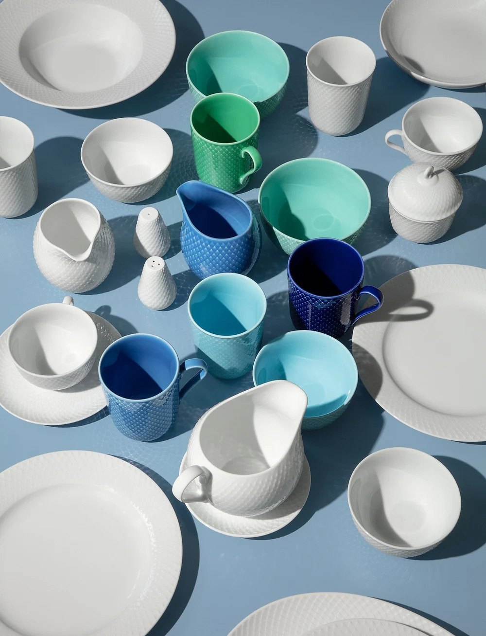 Lyngby Porcelæn - Rhombe Color Krus med hank 33 cl - kaffekopper - dark blue - 2