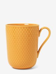 Lyngby Porcelæn - Rhombe Color Mug with handle 33 cl - mažiausios kainos - yellow - 0