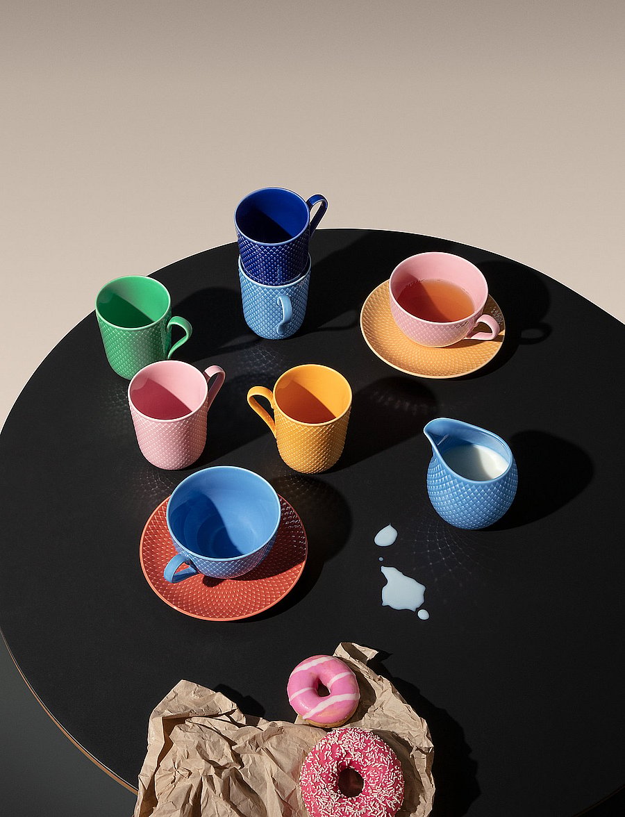 Lyngby Porcelæn - Rhombe Color Mug with handle 33 cl - tasses à café - green - 0