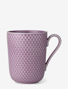 Rhombe Color Mug with handle 33 cl purple, Lyngby Porcelæn