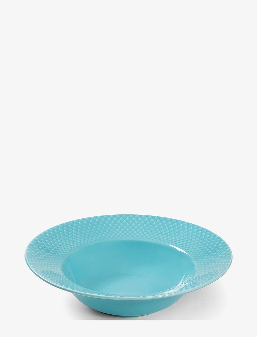 Lyngby Porcelæn - Rhombe Color Soup plate - tiefe teller - turquoise - 1