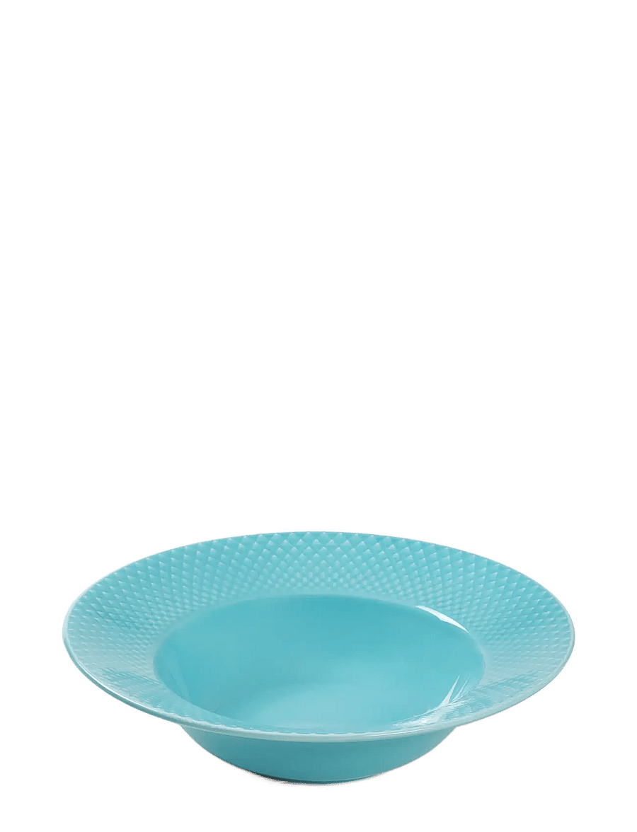 Lyngby Porcelæn - Rhombe Color Soup plate - supitaldrikud - turquoise - 1