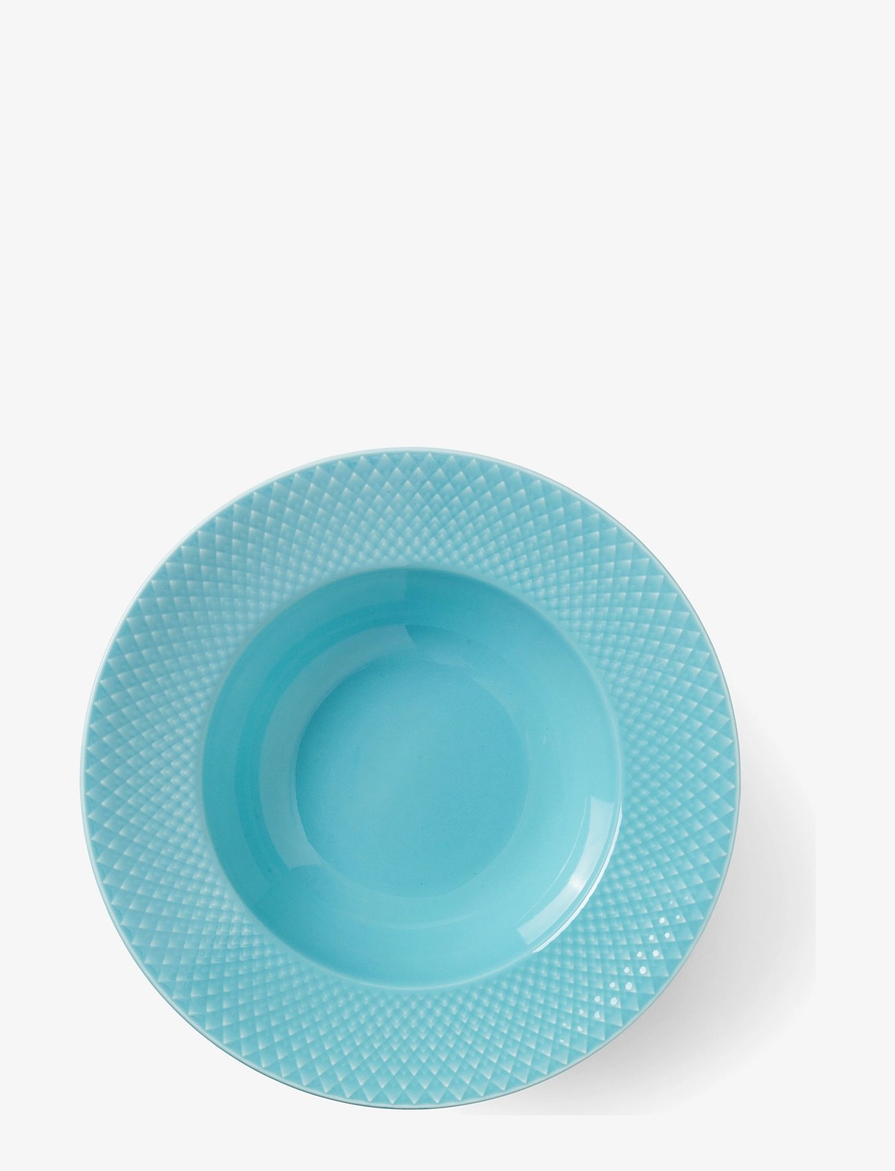 Lyngby Porcelæn Rhombe Color Dyb Tallerken ́, Ø 24.5 cm, Blue, Tallerkener > Dybe Tallerkener, Unisex