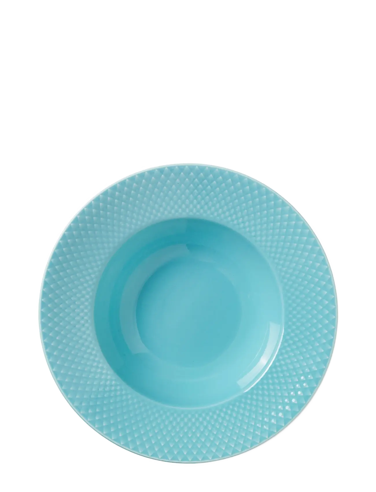 Lyngby Porcelæn - Rhombe Color Soup plate - supitaldrikud - turquoise - 2