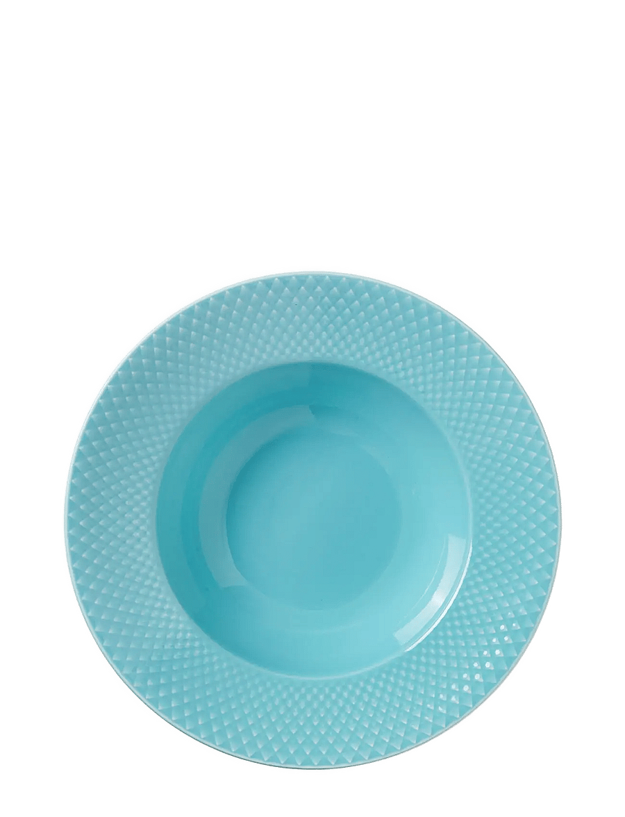 Lyngby Porcelæn - Rhombe Color Soup plate - supitaldrikud - turquoise - 2