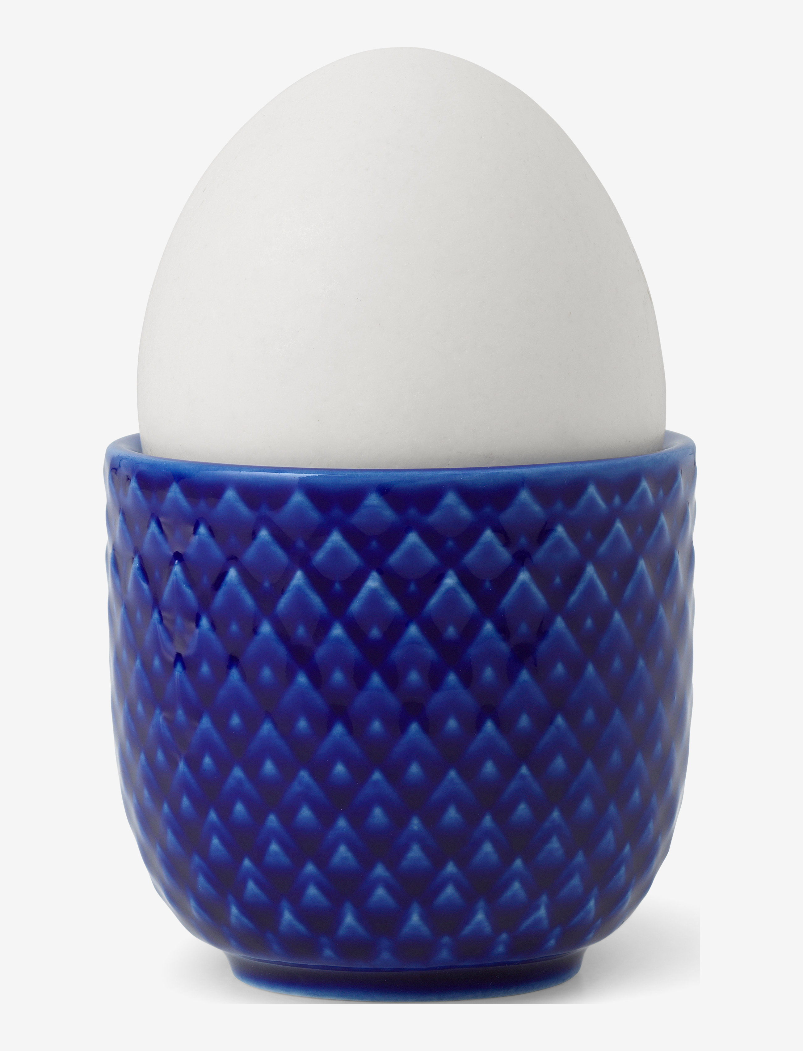 Lyngby Porcelæn - Rhombe Color egg cup - coquetiers - dark blue - 1