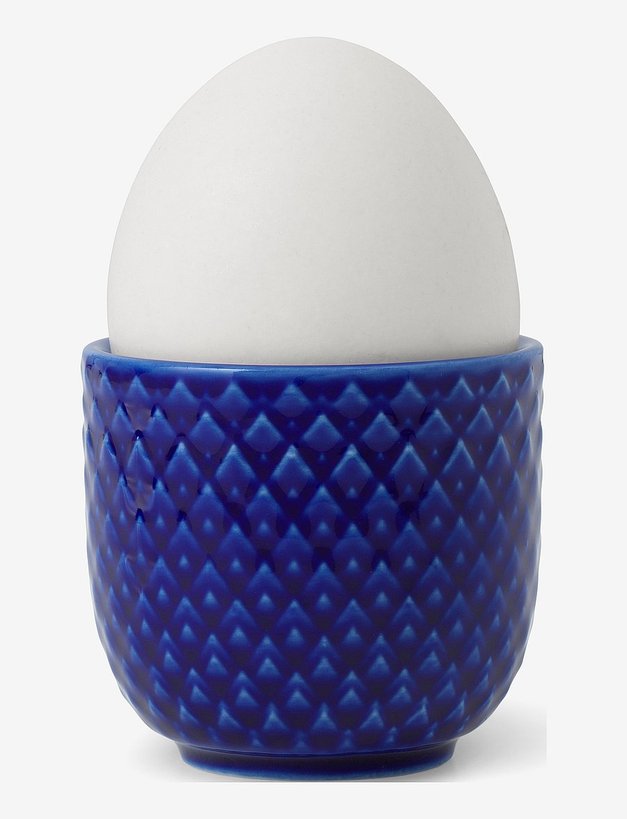 Lyngby Porcelæn - Rhombe Color egg cup - coquetiers - dark blue - 1
