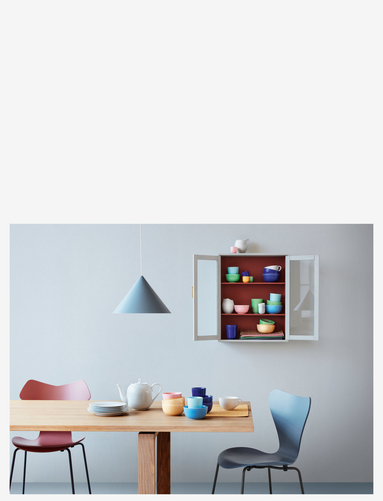 Lyngby Porcelæn - Rhombe Color Äggkopp - köp efter pris - dark blue - 2