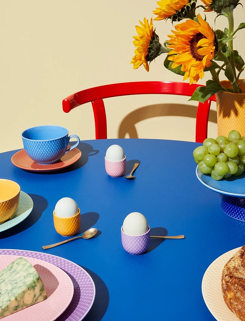 Lyngby Porcelæn - Rhombe Color Egg cup Ø5 cm yellow/rose/lilac 3 pcs. - eierbecher - yellow/rose/lilac - 2