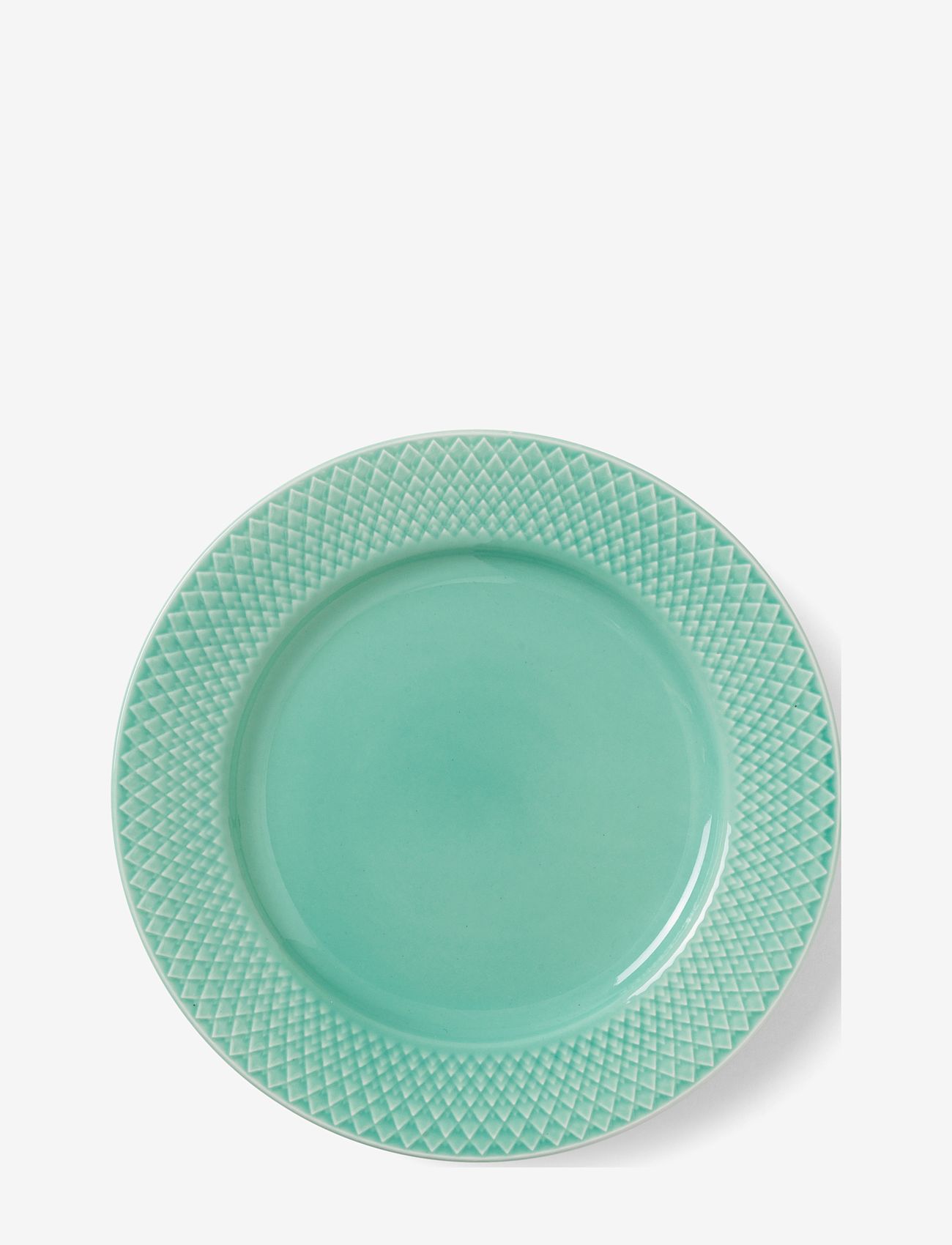 Lyngby Porcelæn - Rhombe Color Soup plate - die niedrigsten preise - aqua - 1