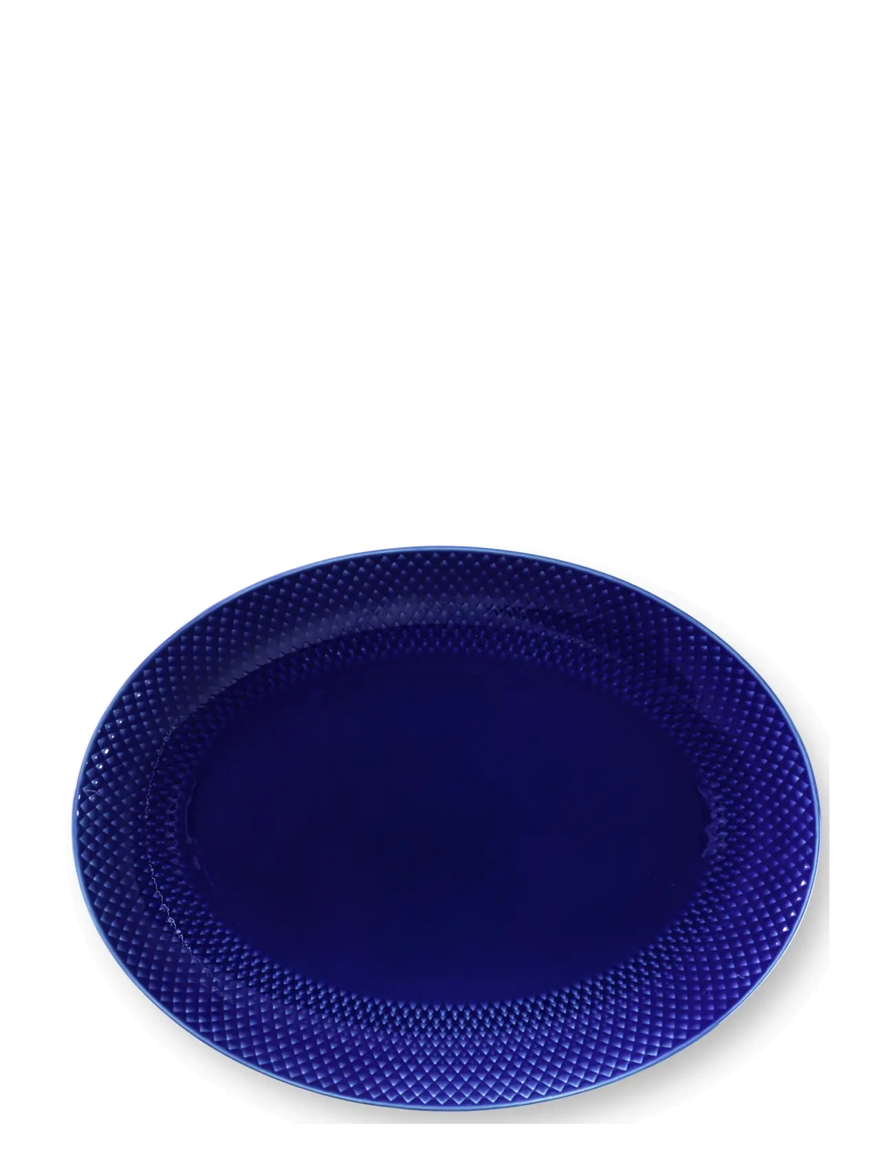 Lyngby Porcelæn Rhombe Color Ovale dishes 35x26,5 dark blue, 28.5x21.5 blue - Borddækning - BLUE / blue