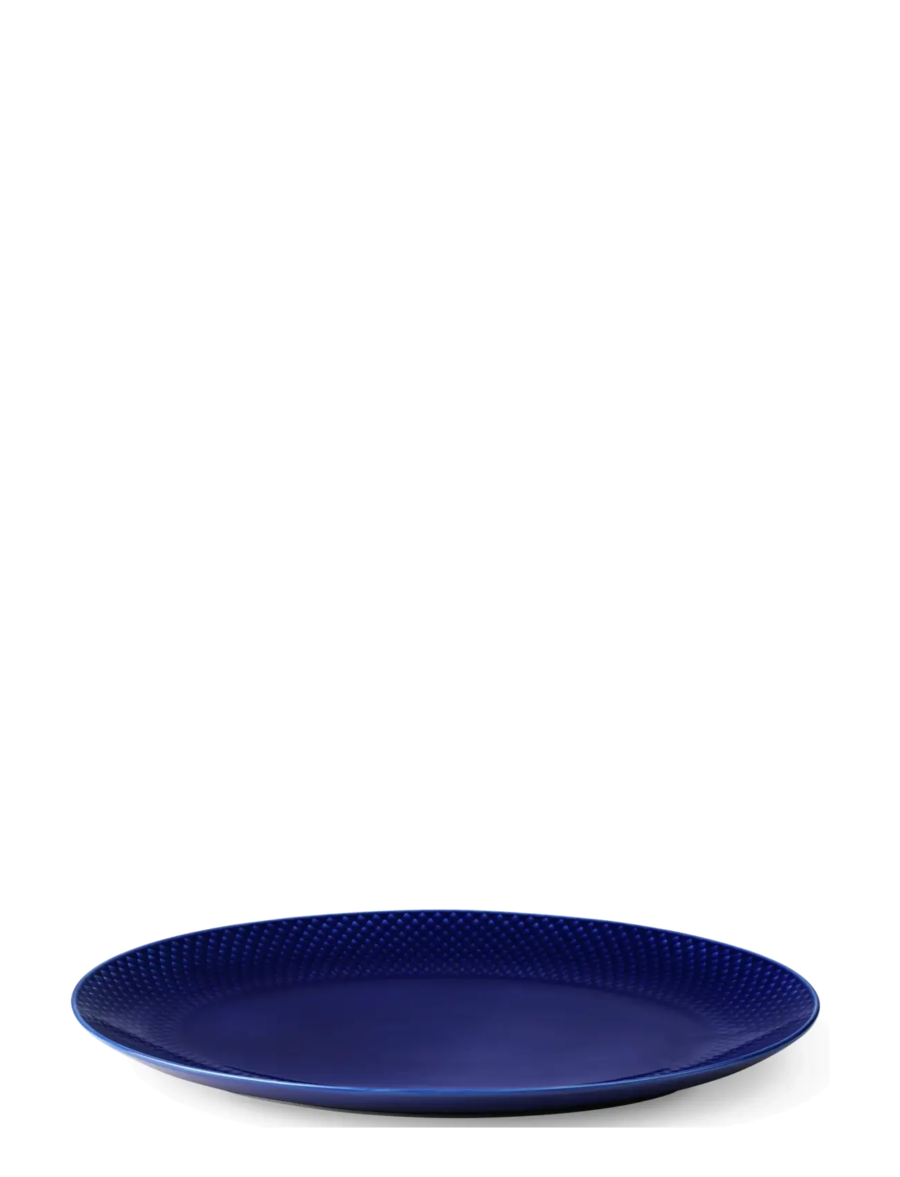 Lyngby Porcelæn - Rhombe Color Ovale dishes 35x26,5 dark blue (201953) 28.5x21.5 blue (201954) - assiettes plates - blue - 2