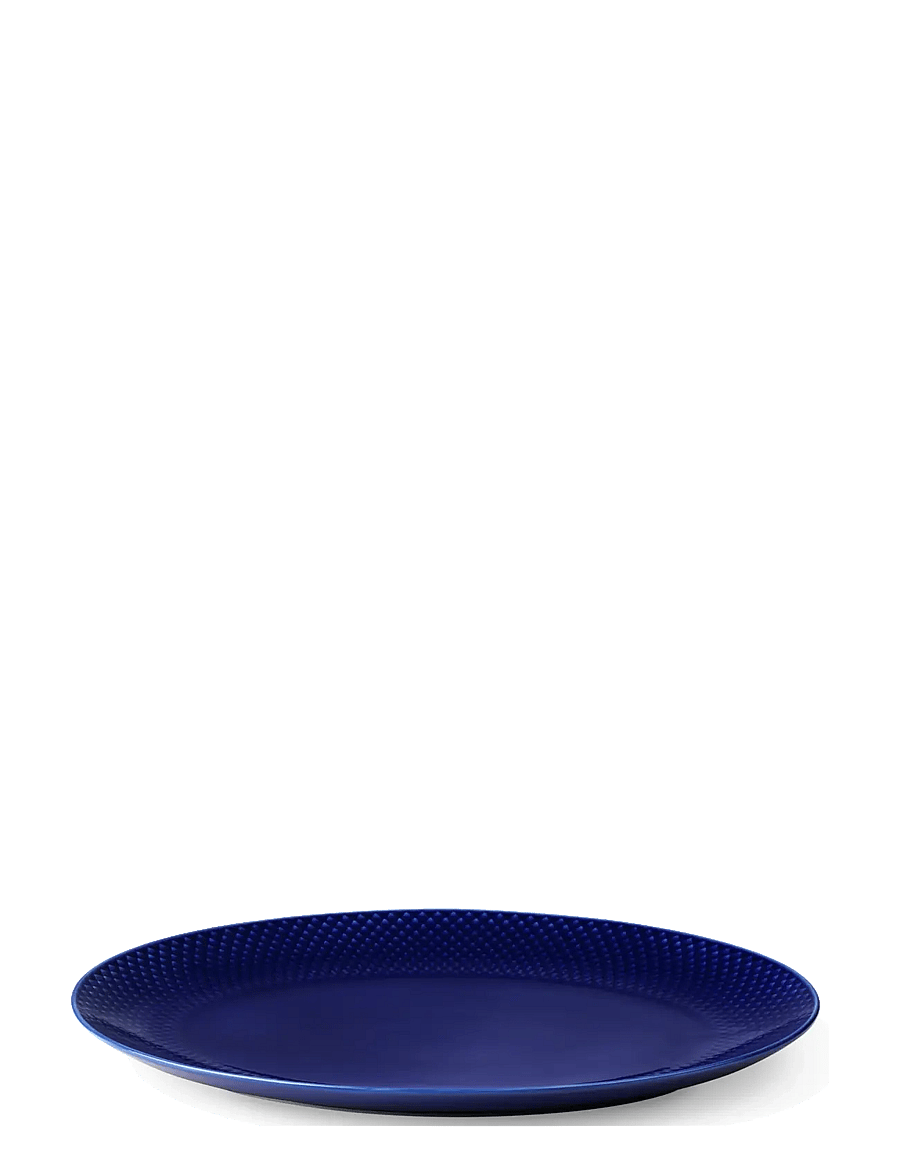 Lyngby Porcelæn - Rhombe Color Ovale dishes 35x26,5 dark blue (201953) 28.5x21.5 blue (201954) - assiettes plates - blue - 2