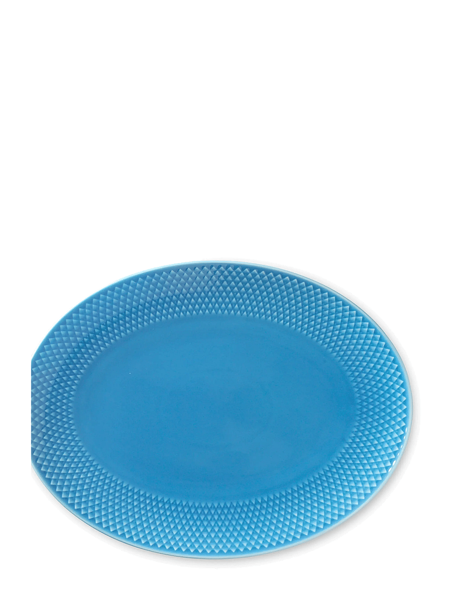 Lyngby Porcelæn - Rhombe Color Ovale dishes 35x26,5 dark blue (201953) 28.5x21.5 blue (201954) - assiettes plates - blue - 3