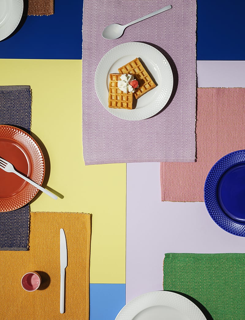 Lyngby Porcelæn - Herringbone Dækkeserviet 43x30 cm lilla - køb efter pris - purple - 2