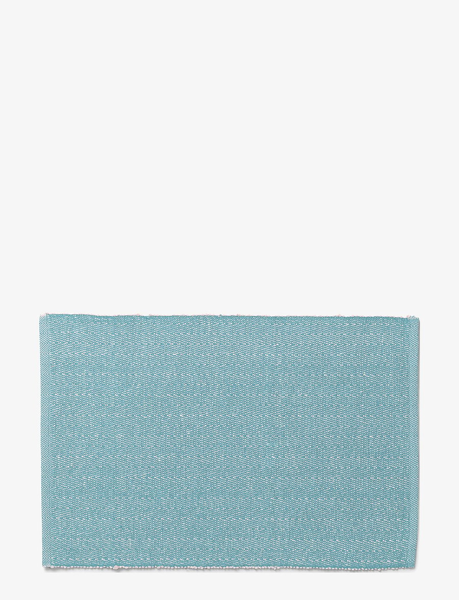 Lyngby Porcelæn - Herringbone Place mat 43x30 cm turquoise - turquoise - 0