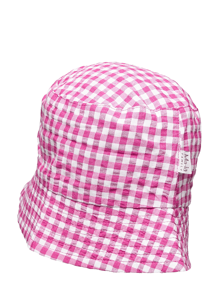 Maia Family - JUN PLAID HAT - aksesuāri - pink - 1