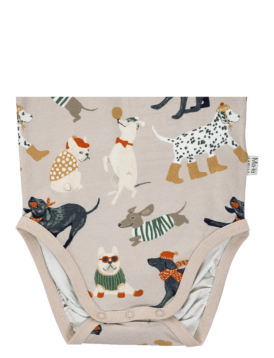 Ma-ia Family - HUNDAR BODY - pikkade varrukatega bodid - beige - 1