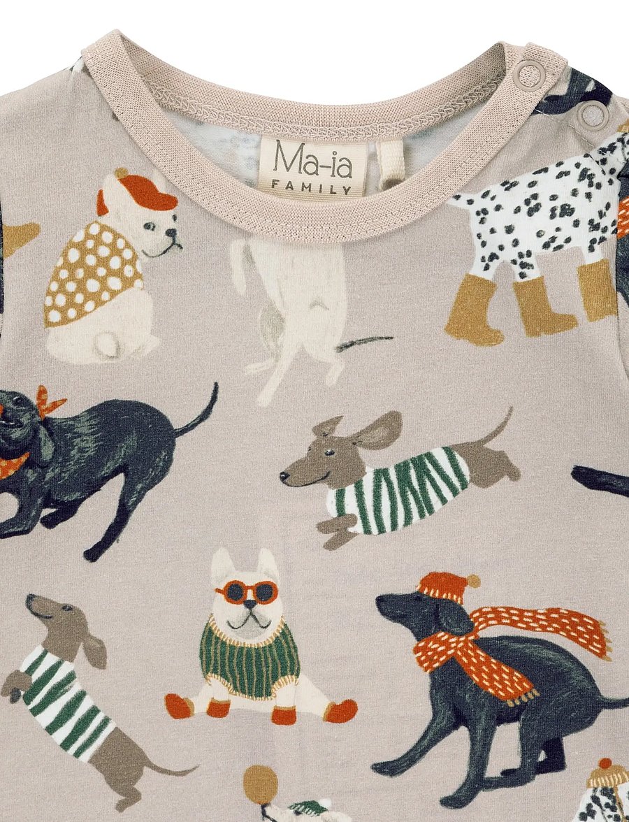 Ma-ia Family - HUNDAR BODY - pikkade varrukatega bodid - beige - 2