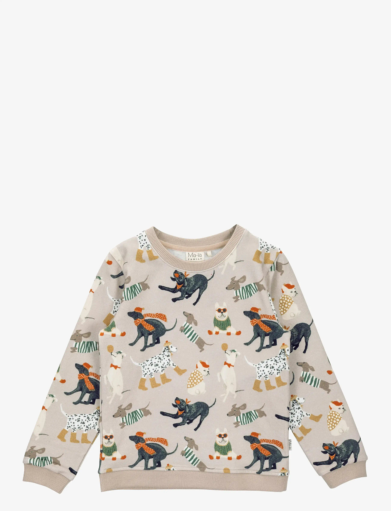 Ma-ia Family - HUNDAR COLLEGETRÖJA - sweatshirts - beige - 1