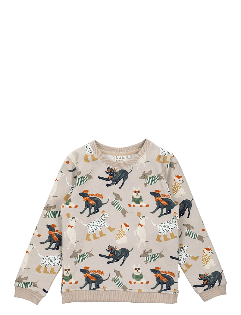 Ma-ia Family - HUNDAR COLLEGETRÖJA - sweatshirts - beige - 1