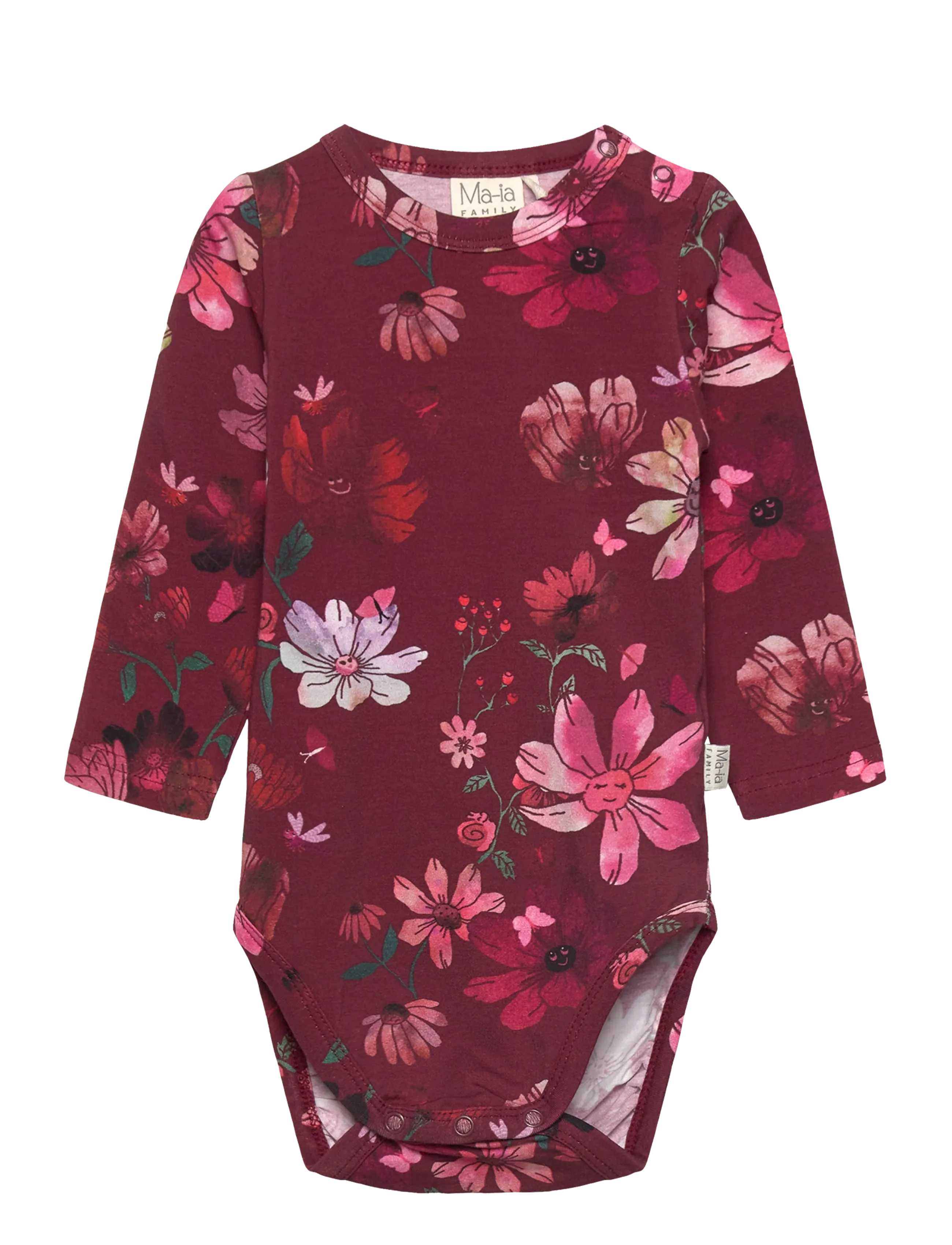 MAIA FAMILY Vinterträdgård Body Burgundy - 68 - Kinder