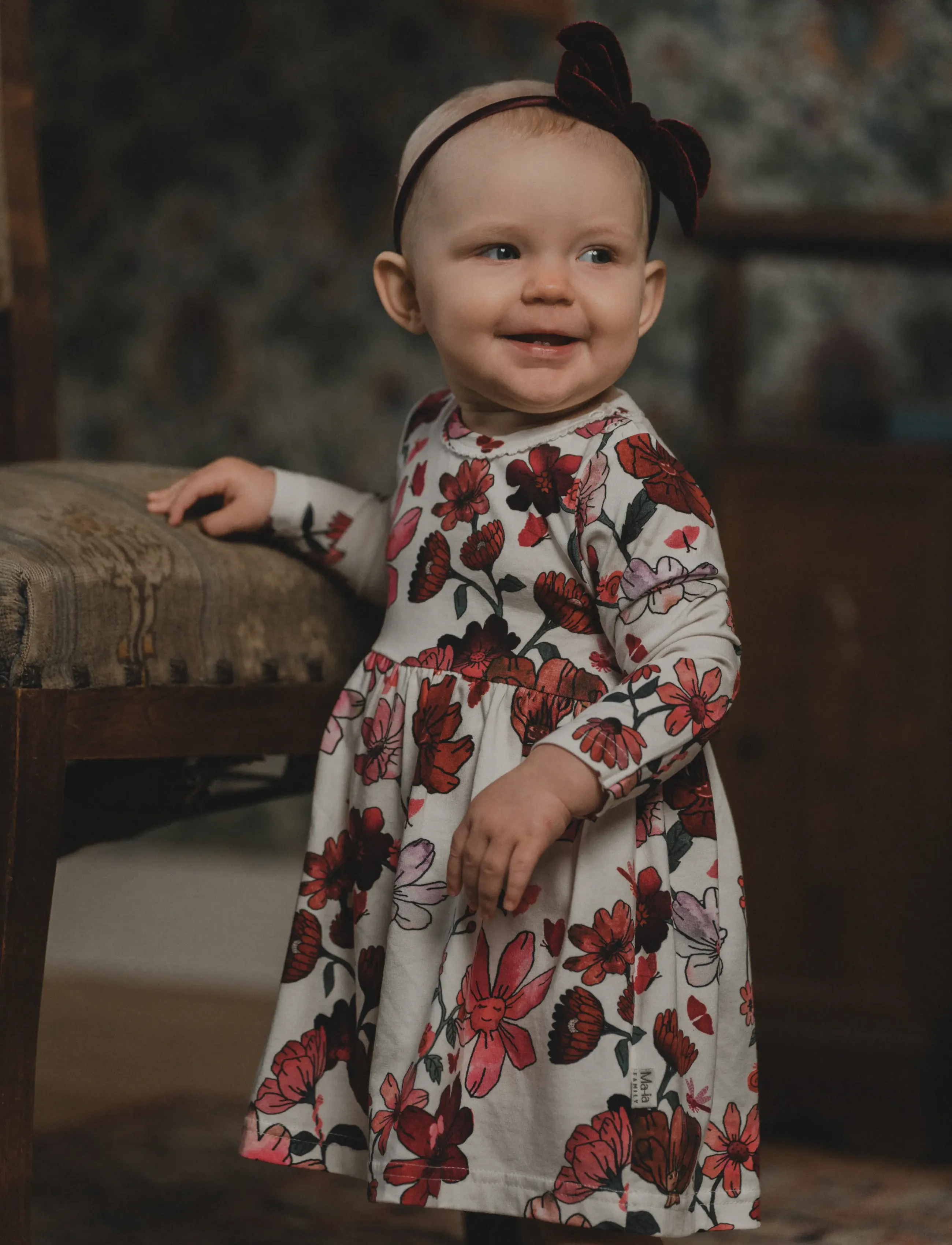 Maia Family Vinterträdgård Bodyklänning, 80, Baby Dresses, Weiß - Long-sleeved Kinder