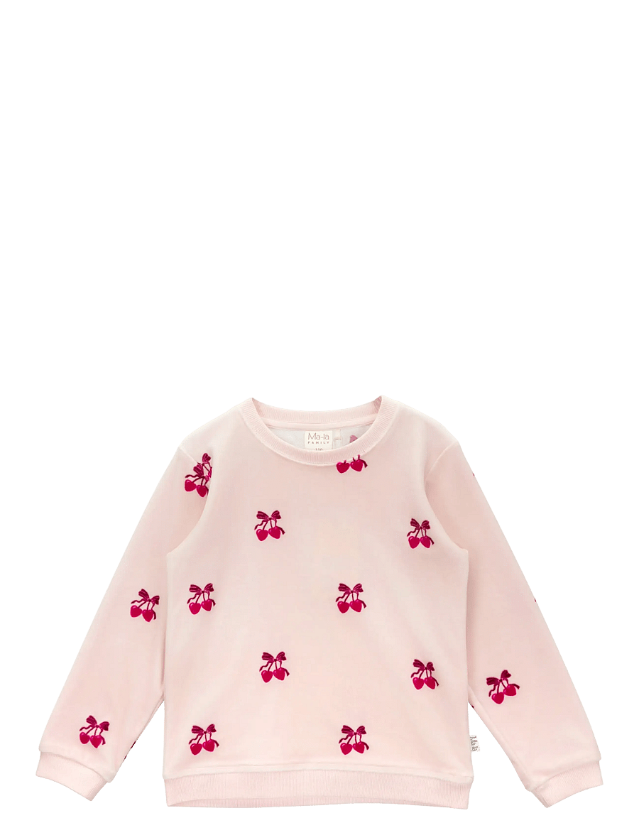 Maia Family - MORELLI VELOURTRÖJA - sweatshirts - pink - 1