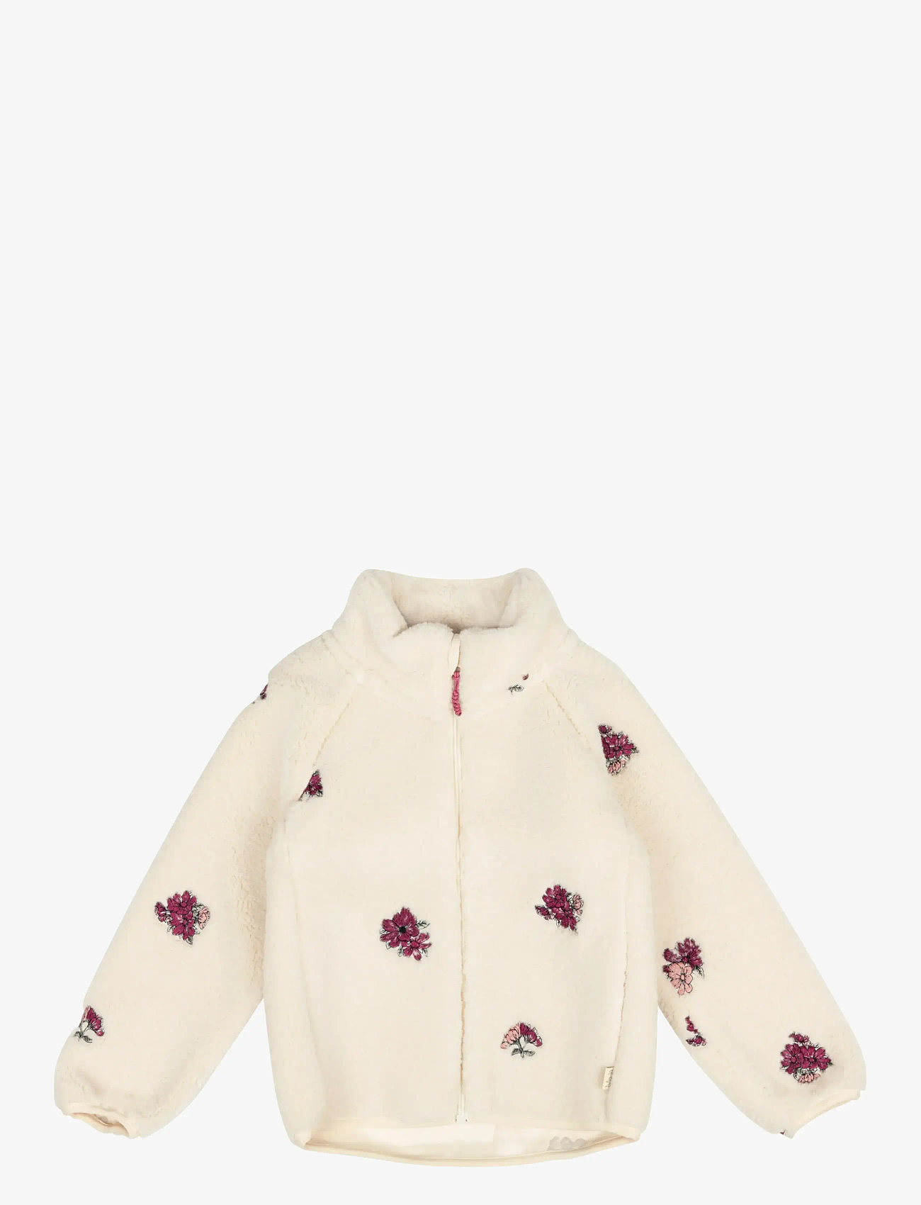 Ma-ia Family - SMÅ BLOMMOR TEDDYJACKA - fleece jackets - white - 1