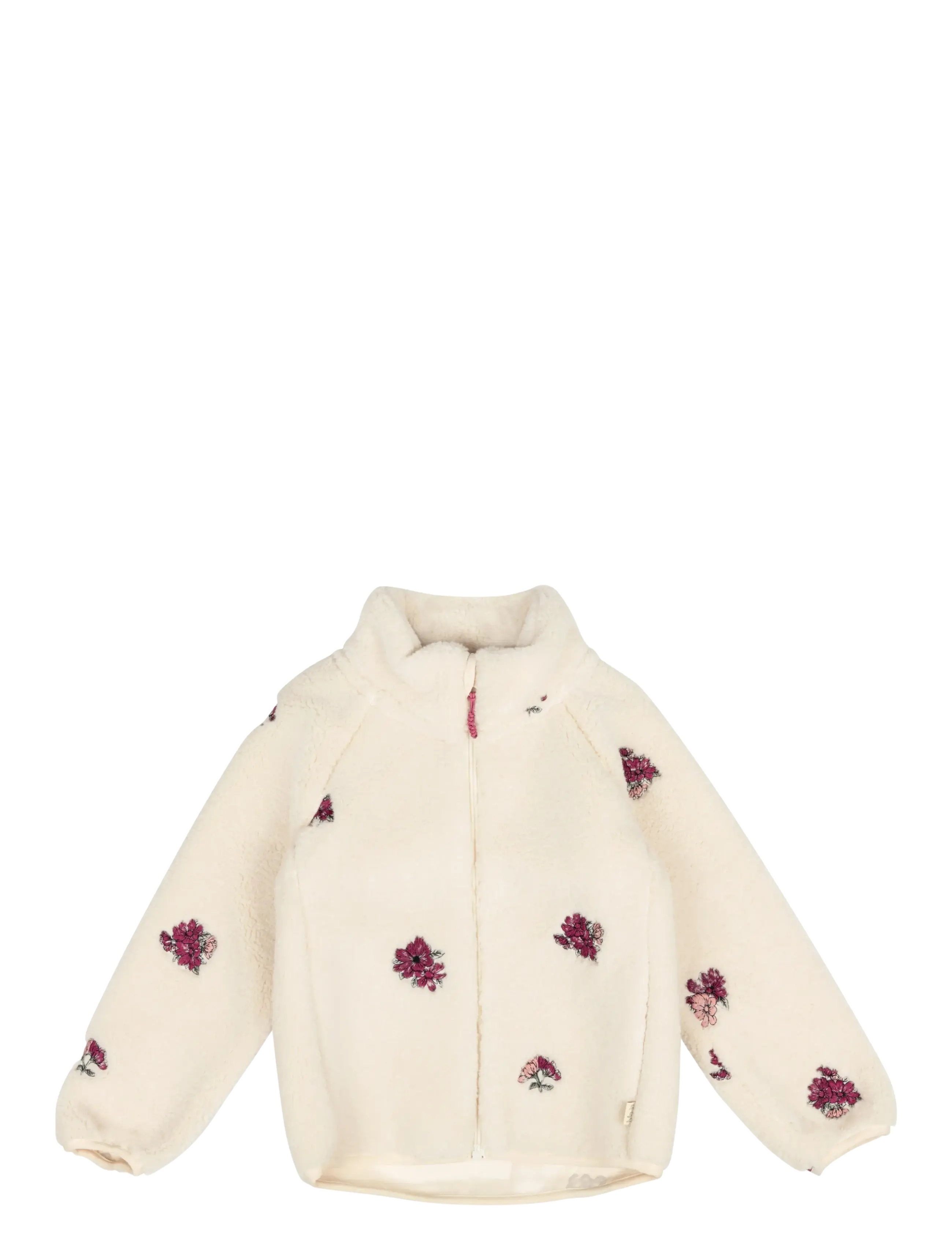 Ma-ia Family SMÅ BLOMMOR TEDDYJACKA - Fleece - WHITE / white