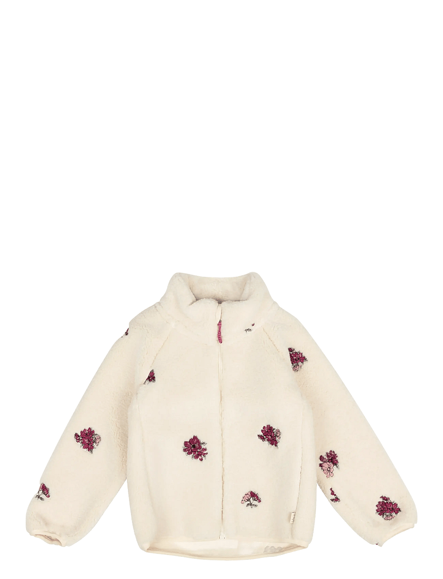 Maia Family - SMÅ BLOMMOR TEDDYJACKA - fleecejacken - white - 1
