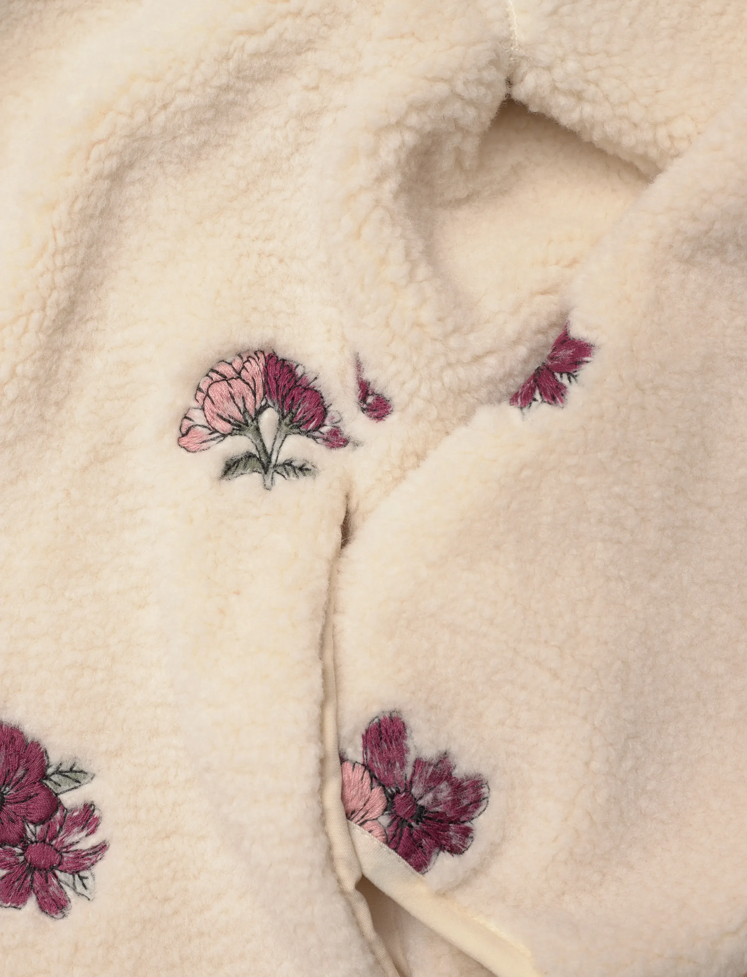 Ma-ia Family - SMÅ BLOMMOR TEDDYJACKA - fall jackets - white - 3