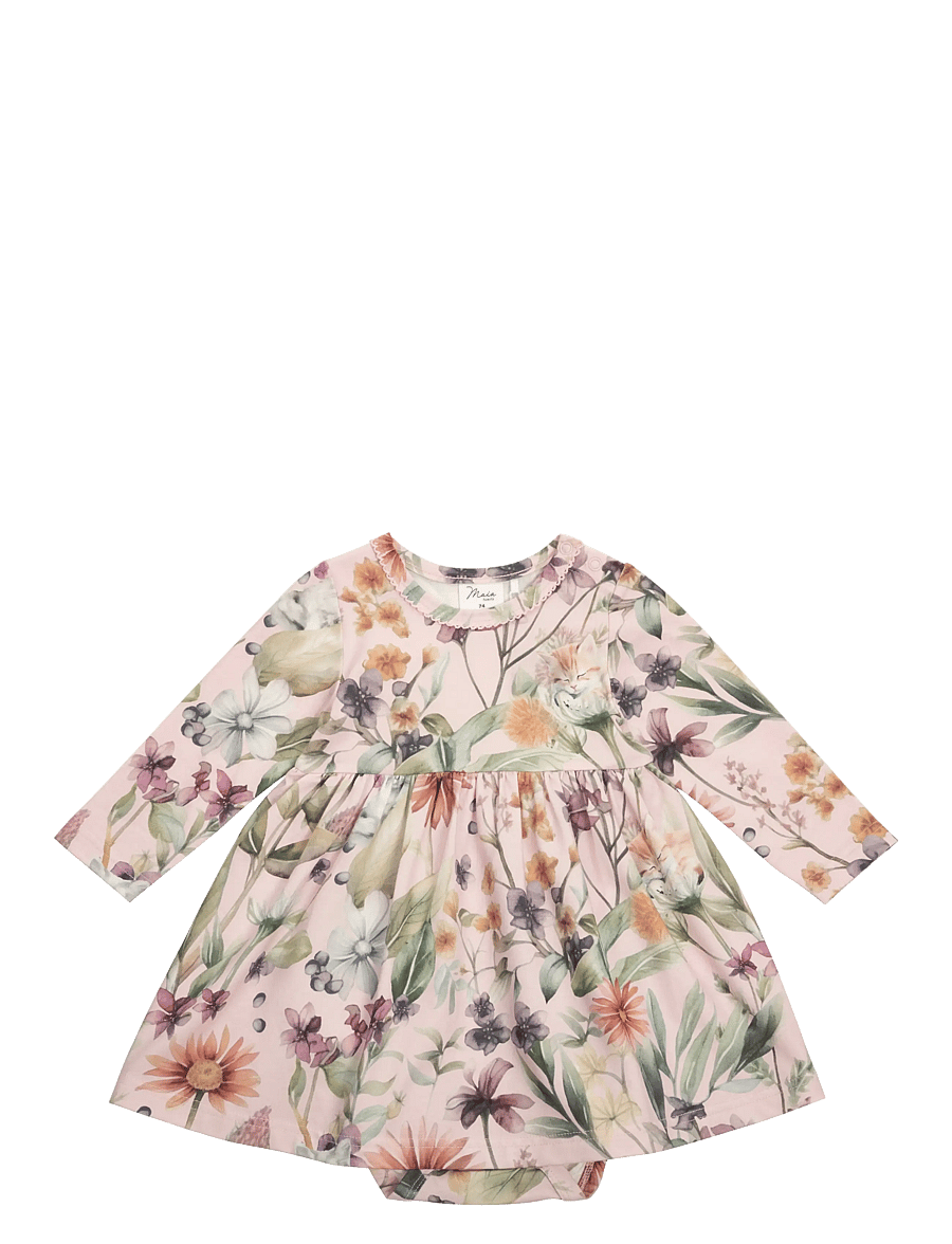 Maia Family - KATTMYNTA BODYKLÄNNING - langärmelige babykleider - pink - 0