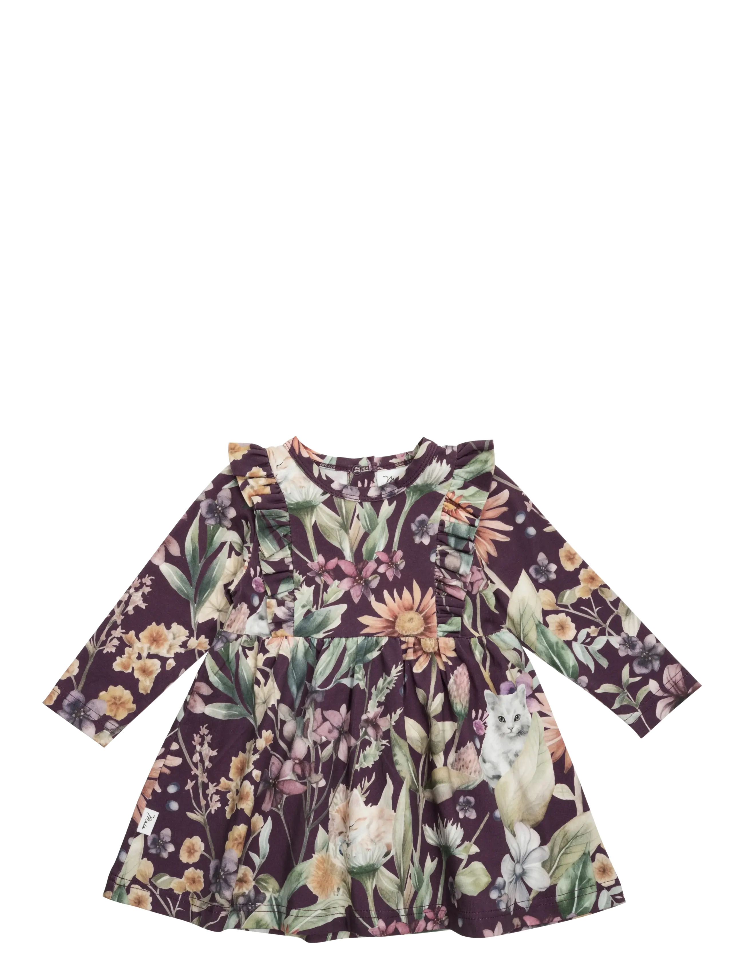 Maia Family Kattmynta Klänning B, 80, Casual Dresses, Lila - Long-sleeved Kinder