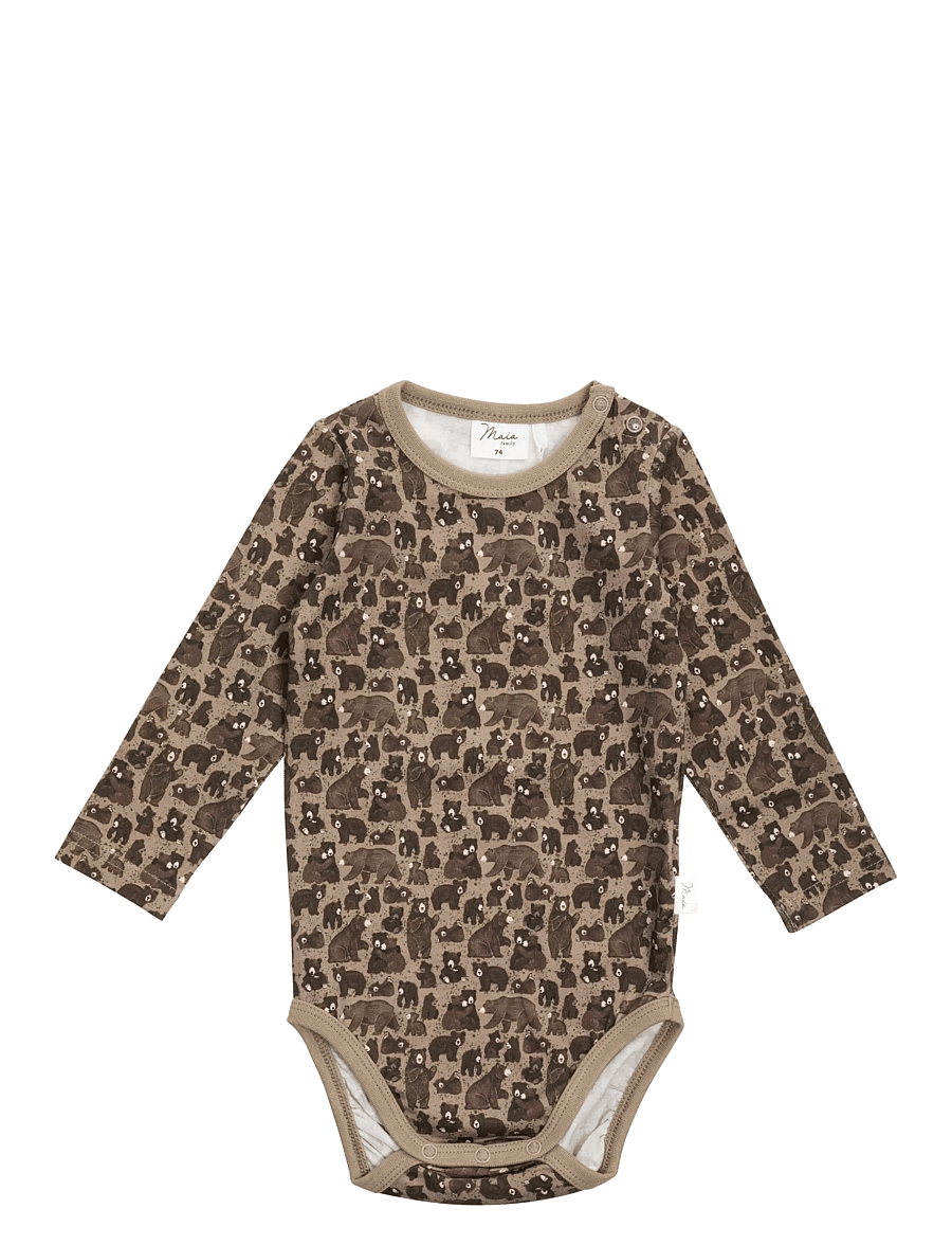 Maia Family - SMÅ BJÖRNAR BODY - langärmelige bodys - brown - 0