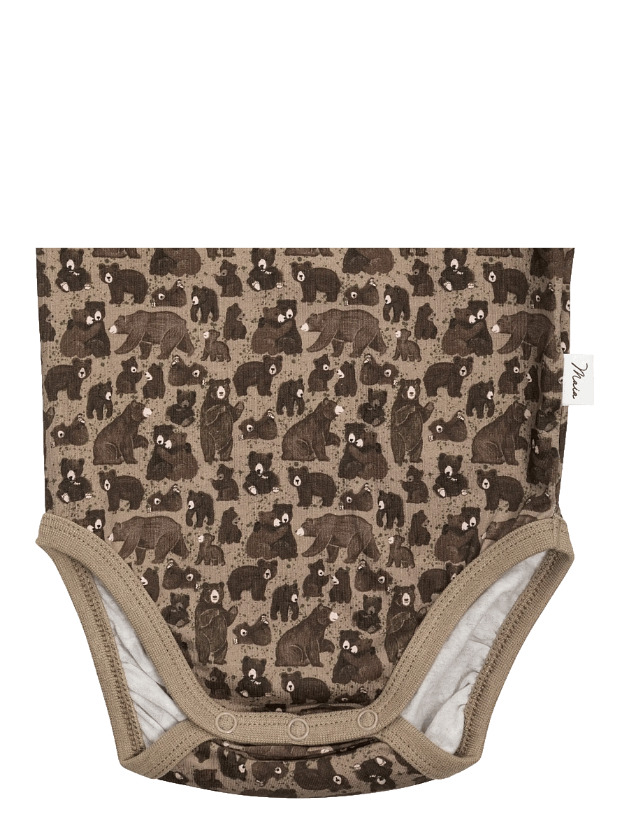 Maia Family - SMÅ BJÖRNAR BODY - langärmelige bodys - brown - 1