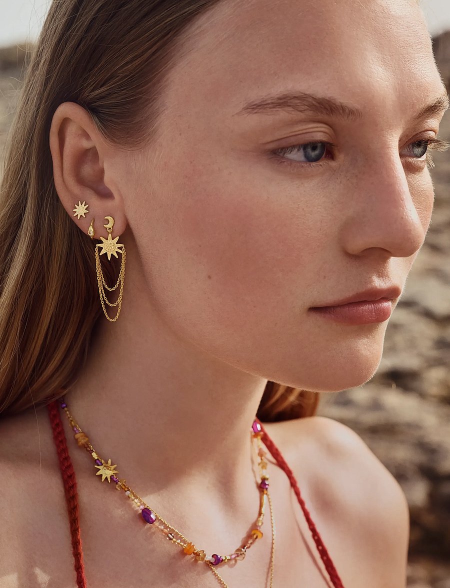 Maanesten - Beth Earrings - hoops - gold - 0