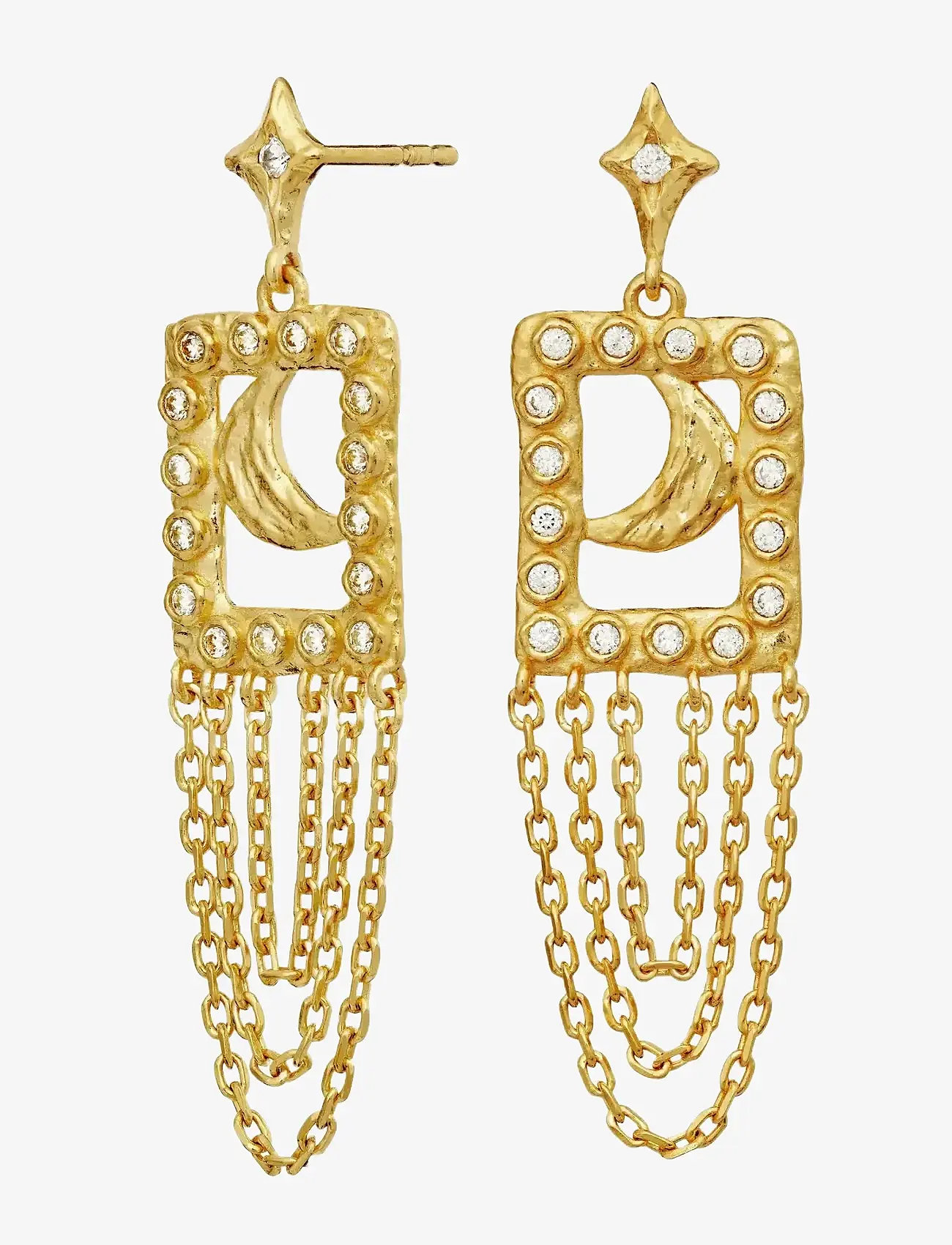 Maanesten - Barbra Earrings - Øreringe med vedhæng - gold - 1