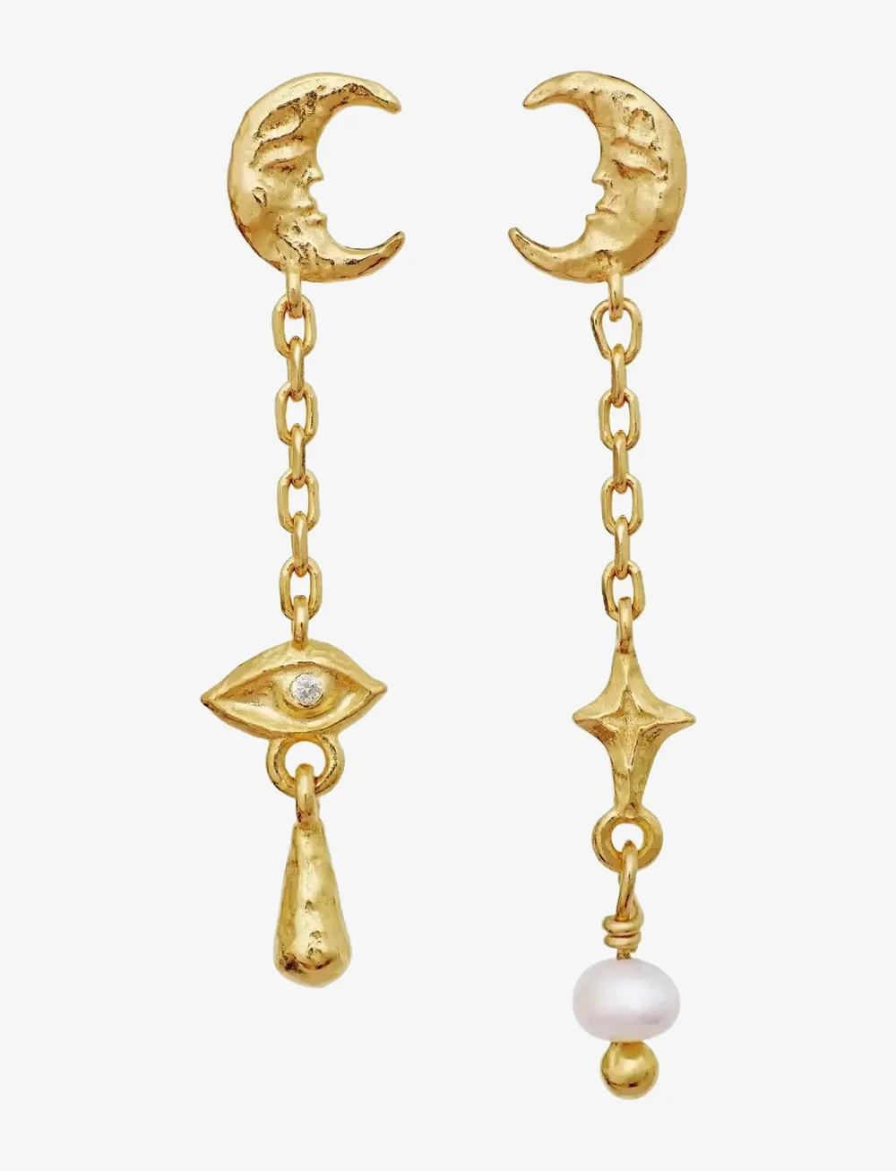 Maanesten - Beatrice Earrings - perleøreringe - gold - 1